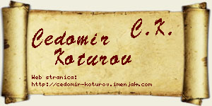 Čedomir Koturov vizit kartica